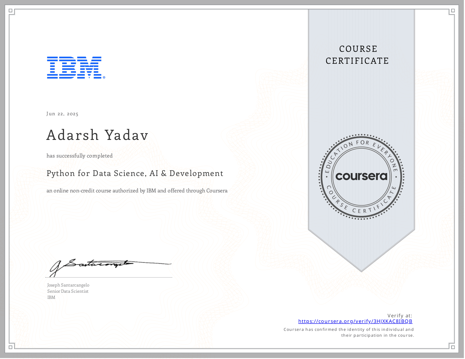Python for Data Science, AI and Development