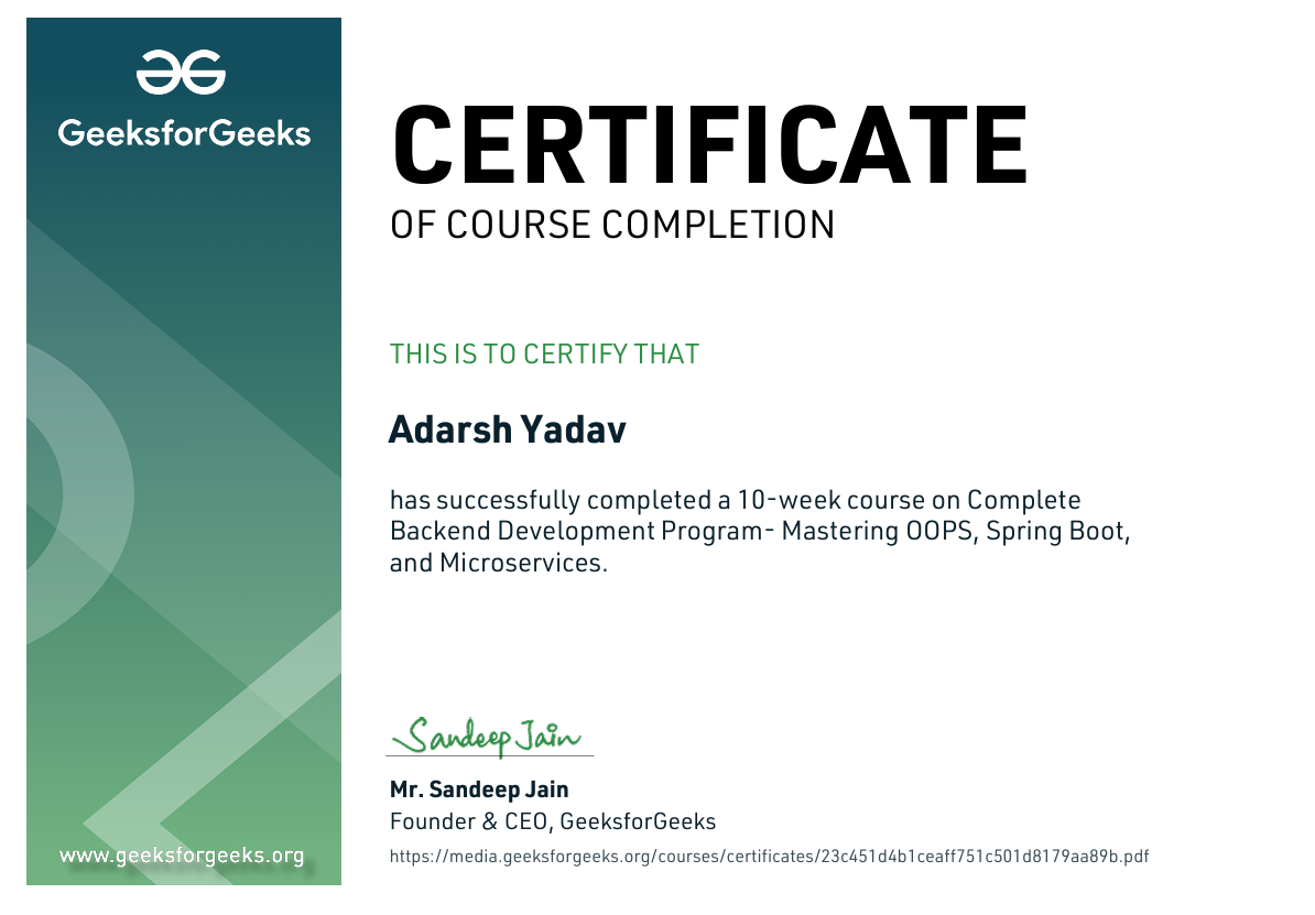 Spring Boot certification